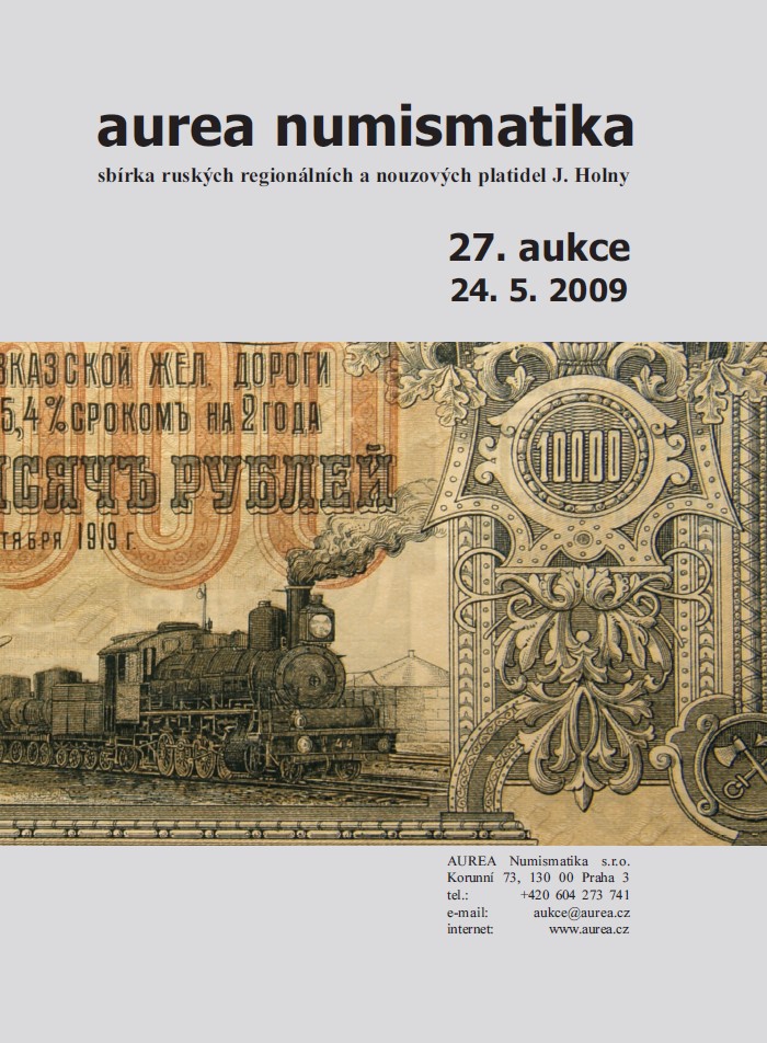 Katalog 27. sálová aukce