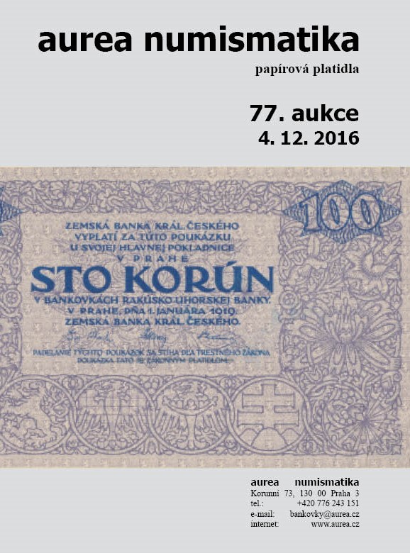 Katalog 77. sálová aukce