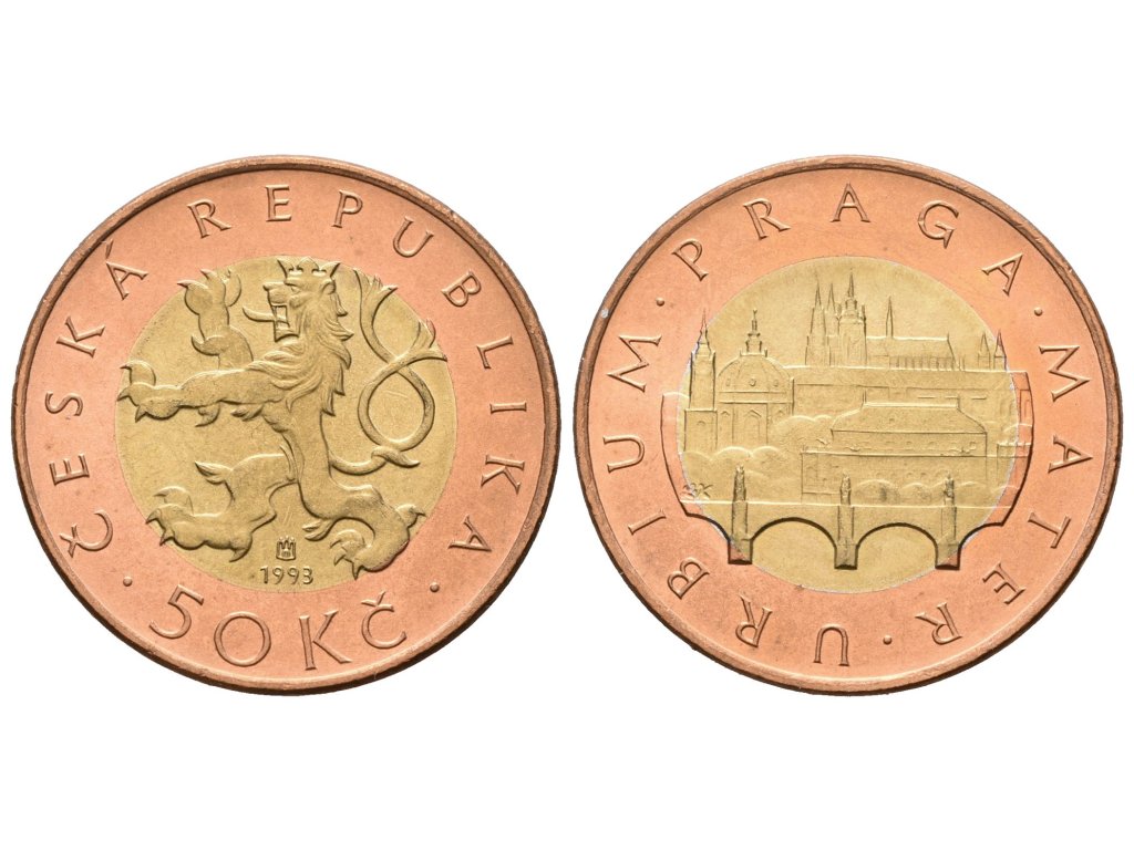 50 Kč — přehled vzácných ročníků — avers a revers